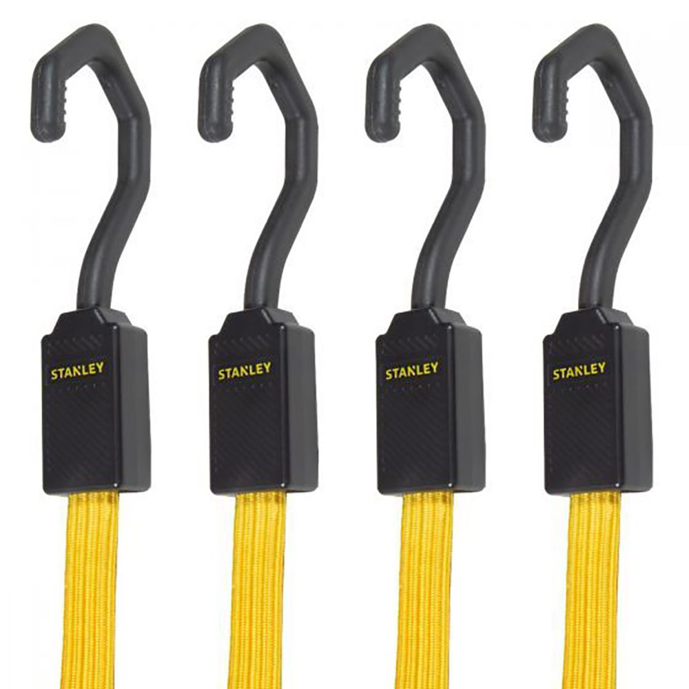 Flat Bungee Straps - 4 Pack