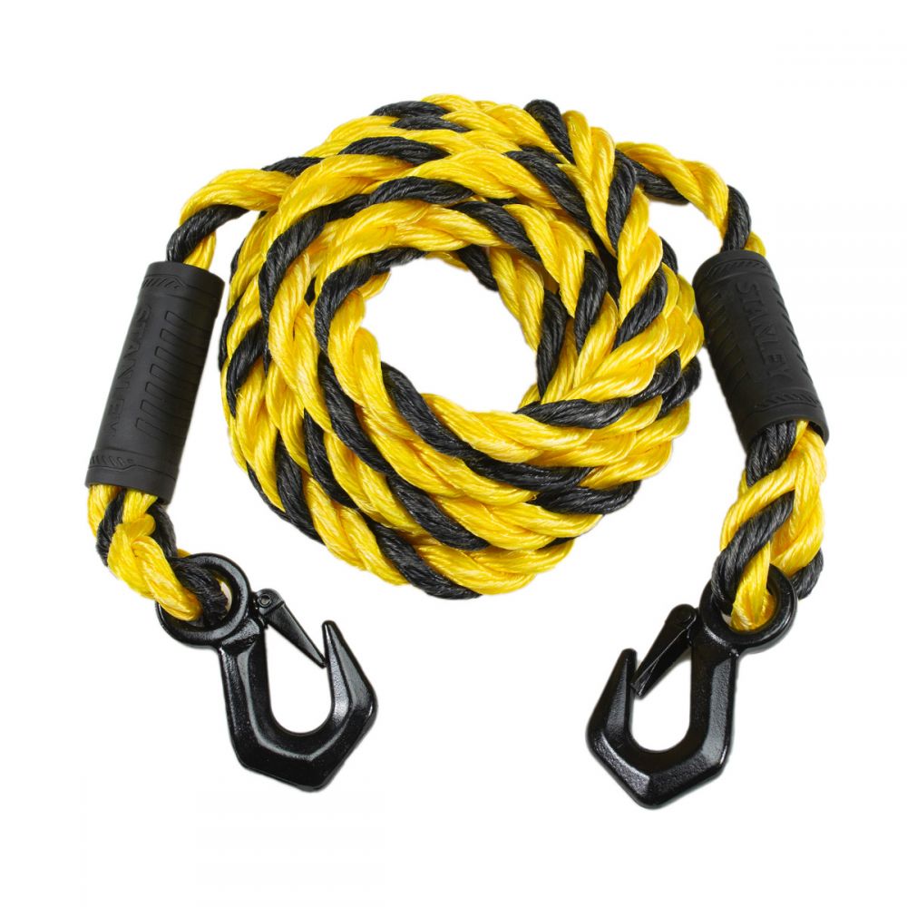 S1052 - 15 ft. x 5/8 in. Poly-Blend Braided Tow Rope w/ Tri-Hook - 7200 LB Break Strength